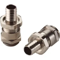 Straight hose screw fitting, M20, brass, nickel-plated, IP54/IP68, metal, (L) 39.6 mm, 55501880