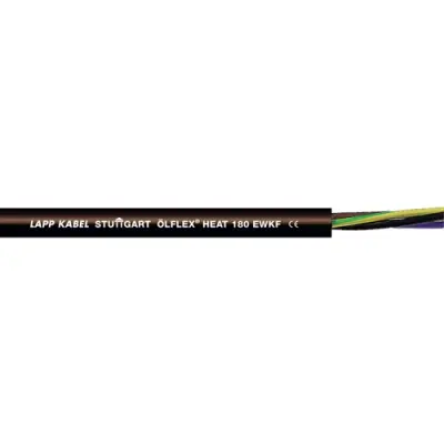 Silicone connection cable ÖLFLEX HEAT 180 EWKF 3 G 1.0 mm², unshielded, black, 0046507 - 1