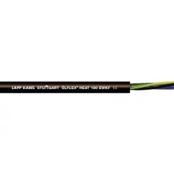 Silicone connection cable ÖLFLEX HEAT 180 EWKF 3 G 1.0 mm², unshielded, black, 0046507