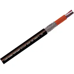 Silicone connection cable ÖLFLEX HEAT 180 EWKF C 4 G 1.5 mm², shielded, black, 00463153