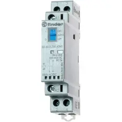 Contactor, 2 pole, 25 A, 250 VAC, 2 Form A (N/O), coil 12 V AC/DC, screw connection, 22.32.0.012.4340