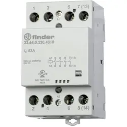 Contactor, 4 pole, 63 A, 400 VAC, 4 Form A (N/O), coil 24 V AC/DC, screw connection, 22.64.0.024.4310