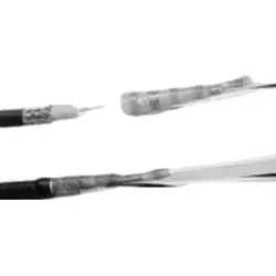 Solder sleeve, coax cable termination