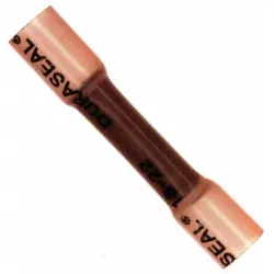 Butt connector with heat shrink insulation, 0.5-1.0 mm², AWG 22 to 18, red, 31.5 mm, 967398-000