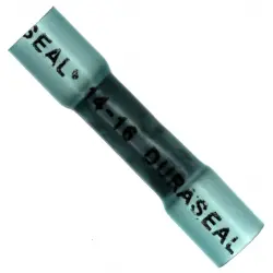 Butt connector with heat shrink insulation, 1.5-2.5 mm², AWG 16 to 14, blue, 31.5 mm, 454100-000