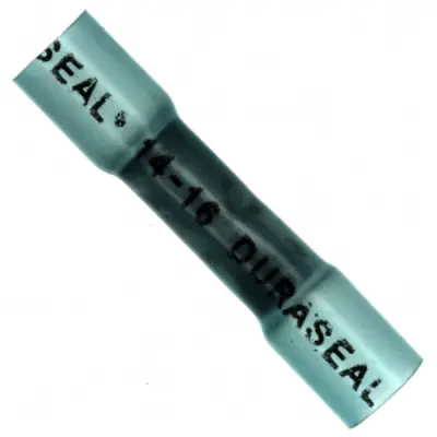 Butt connector with heat shrink insulation, 1.5-2.5 mm², AWG 16 to 14, blue, 31.5 mm, 454100-000 - 1