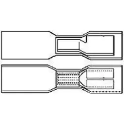 Insulated hook cable lug, 0.5-1.0 mm², AWG 22 to 18, 4 mm, red, 126563-000