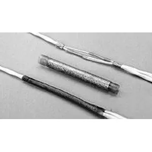 Butt connector kit with heat shrink insulation, 0.75-1.5 mm², AWG 18 to 16, transparent blue, 105.92 mm, 608633-000 - 1