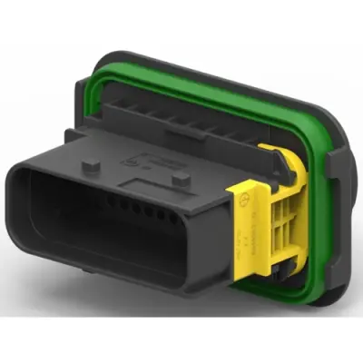 Connector, 4 pole, straight, 1 row, black, 1-1564536-1 - 1