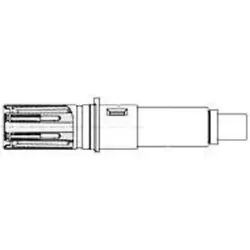 Receptacle, AWG 24, crimp connection, gold-plated, 1445693-3