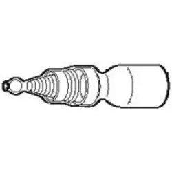 End connector with heat shrink insulation, 2.0-4.0 mm², AWG 14 to 12, transparent blue, 37.7 mm, 156869-000