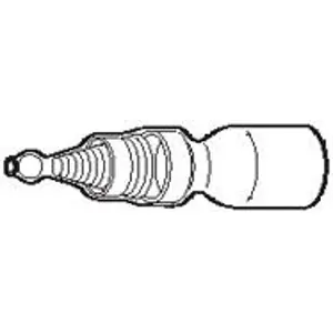End connector with heat shrink insulation, 3.5-8.0 mm², AWG 12 to 8, transparent blue, 45.5 mm, 294297-000 - 1