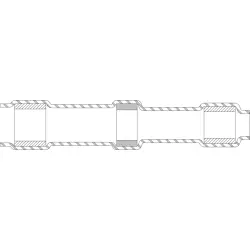 Butt connector with heat shrink insulation, transparent, 32 mm, E21385-000