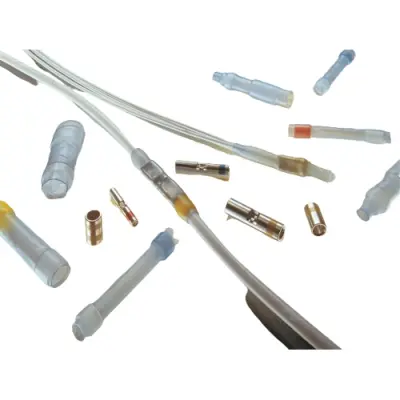 Butt connector with heat shrink insulation, 0.5 mm², AWG 20, white, 20.5 mm, 624044-000 - 1