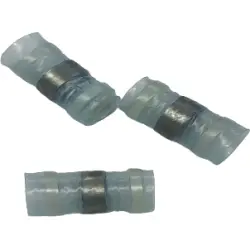 Butt connector with heat shrink insulation, transparent blue, 29.75 mm, 620005-000
