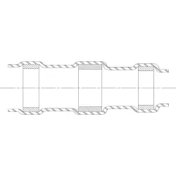 Butt connector with heat shrink insulation, transparent blue, 16.5 mm, 879658-000