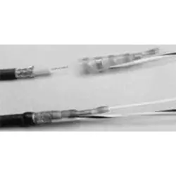 Butt connector with heat shrink insulation, 0.61 mm², AWG 20, transparent blue, 17 mm, 521076-000