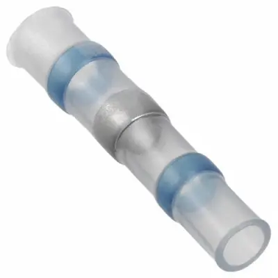 Butt connector with heat shrink insulation, transparent, 24.5 mm, 403289-000 - 1