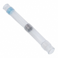 Butt connector with heat shrink insulation, transparent, 26 mm, 358733-000