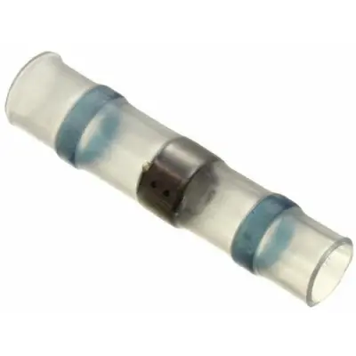 Butt connector with heat shrink insulation, transparent, 29.3 mm, 599556-000 - 1