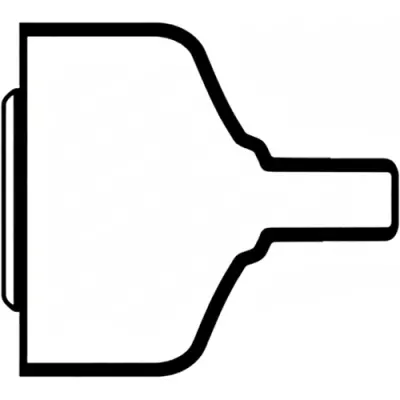 D-Sub connector caps, size: 3 (DB), straight 180°, elastomer, black, 806677-000 - 1
