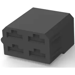 Insulating housing for 6.35 mm, 4 pole, PA, black, 180900-5