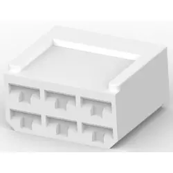 Insulating housing for 6.35 mm, 6 pole, PA, UL 94V-2, natural, 280314