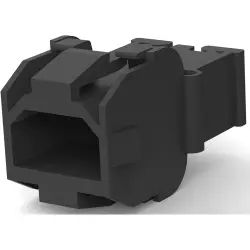 Insulating housing for 5 mm, 2 pole, polyester, black, 964586-1