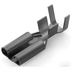 Uninsulated flat plug sleeve, 9.53 x 1.22 mm, 6.0 to 10 mm², AWG 10 to 7, phosphor bronze, tin-plated, 280755-4
