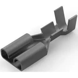 Uninsulated flat plug sleeve, 5.21 x 0.81 mm, 0.32 to 0.82 mm², AWG 22 to 18, brass, tin-plated, 60904-2