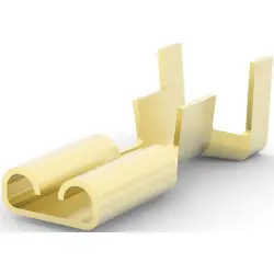 Uninsulated flat plug sleeve, 4.75 x 0.51 mm, 0.82 to 1.31 mm², AWG 18 to 16, brass, 63470-1