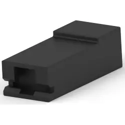 Insulating housing for 6.35 mm, 1 pole, LCP, UL 94V-0, black, 1969632-1