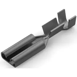 Uninsulated flat plug sleeve, 2.8 x 0.51 mm, 0.32 to 0.51 mm², AWG 22 to 20, brass, tin-plated, 6-160316-4
