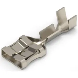 Uninsulated flat plug sleeve, 6.35 x 0.81 mm, 0.2 to 0.51 mm², AWG 24 to 20, steel, nickel-plated, 2178438-1