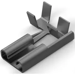 Uninsulated flat plug sleeve, 6.35 x 0.81 mm, 1.0 to 2.5 mm², AWG 17 to 13, brass, tin-plated, 180464-2