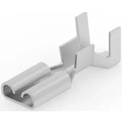 Uninsulated flat plug sleeve, 4.75 x 0.51 mm, 0.82 to 1.31 mm², AWG 18 to 16, brass, tin-plated, 60487-2