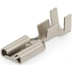 Uninsulated flat plug sleeve, 4.75 x 0.51 mm, AWG 20 to 16, steel, nickel-plated, 60621-1