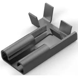 Uninsulated flat plug sleeve, 6.35 x 0.81 mm, 0.51 to 1.65 mm², AWG 20 to 15, brass, tin-plated, 280050-7