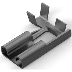 Uninsulated flat plug sleeve, 6.35 x 0.81 mm, 0.5 to 1.5 mm², AWG 20 to 16, brass, tin-plated, 1-280050-2