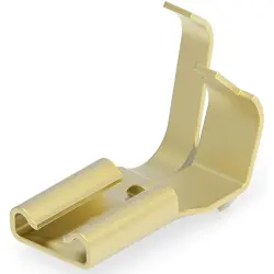 Uninsulated flat plug sleeve, 4.75 x 0.81 mm, 0.51 to 1.31 mm², AWG 20 to 16, brass, 60529-1