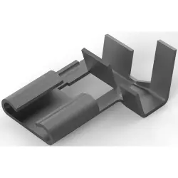 Uninsulated flat plug sleeve, 6.35 x 0.81 mm, 0.82 to 2.08 mm², AWG 18 to 14, brass, 63096-1