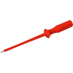 Miniature test probe, socket 2 mm, spring loaded, 30 VAC/60 VDC, CAT O, red, 973531101