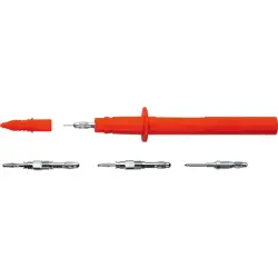 Test probes kit, socket 4 mm, 1000 V, red, SET SPS 2040 / RT
