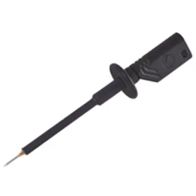 Test probe, socket 2 mm, rigid, 1000 VAC/VDC, CAT II, black, 975018700 - 1
