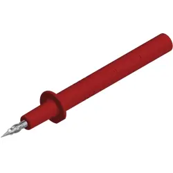 Test probe, socket 4 mm, rigid, 30 VAC/60 VDC, CAT O, red, 973369101