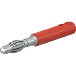 Adapter, 4 mm plug to 4 mm socket, red, CAT II, 22.5163-22