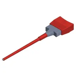 Clamp test probe, red, max. 4 mm, L 148 mm, CAT O, socket 4 mm, 973053101