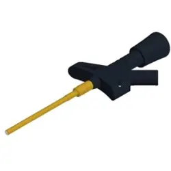 Clamp test probe, black, max. 3 mm, L 100 mm, CAT II, socket 2 mm, 975106100