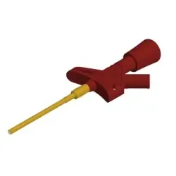 Clamp test probe, red, max. 3 mm, L 100 mm, CAT II, socket 2 mm, 975106101