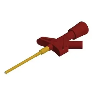 Clamp test probe, red, max. 3 mm, L 100 mm, CAT II, socket 2 mm, 975106101 - 1